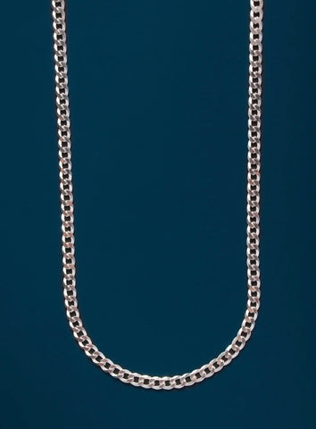 Zaya USA 925 Sterling Silver Cuban Chain Necklace